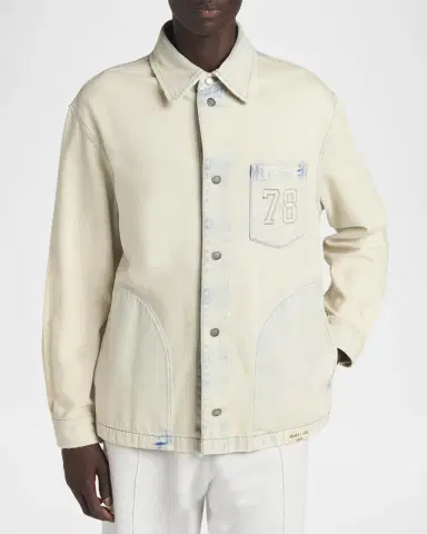 Golden Goose Men's Bleached Denim Jacket | Thumbnail 4