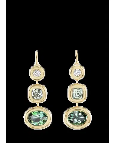 Brent Neale One-of-a-Kind 18K Triple-Drop Pillow Earrings | Thumbnail 2 Brent Neale One-of-a-Kind 18K Triple-Drop Pillow Earrings | Thumbnail 2