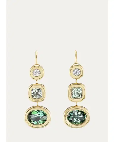 Brent Neale One-of-a-Kind 18K Triple-Drop Pillow Earrings | Thumbnail 1 Brent Neale One-of-a-Kind 18K Triple-Drop Pillow Earrings | Thumbnail 1