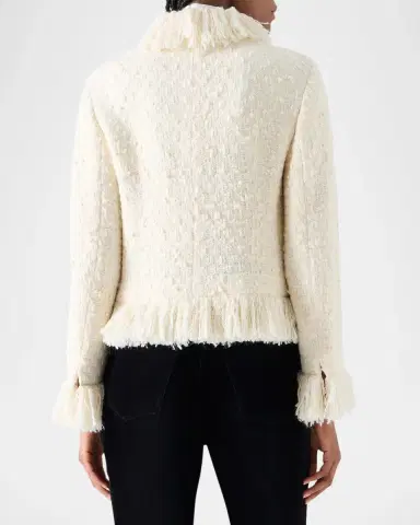Akris punto Bouclé Tweed Wool-Blend Jacket | Thumbnail 3