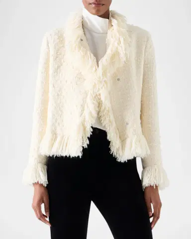 Akris punto Bouclé Tweed Wool-Blend Jacket | Thumbnail 4