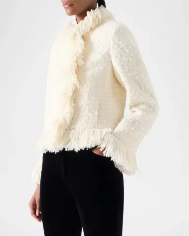 Akris punto Bouclé Tweed Wool-Blend Jacket | Thumbnail 6
