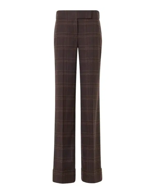Akris punto Milly Blanket Check Flannel Pants