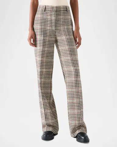 Akris punto Chiaro Plaid Wool-Blend Tweed Pants | Thumbnail 2