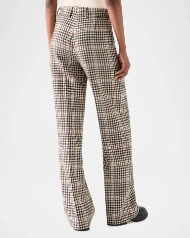 Akris punto Chiaro Plaid Wool-Blend Tweed Pants | Thumbnail 3