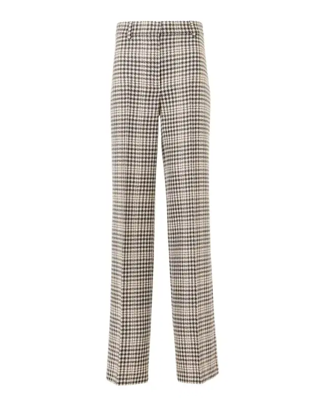 Akris punto Chiaro Plaid Wool-Blend Tweed Pants