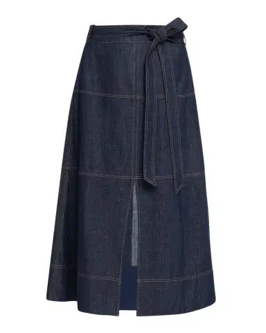 Tanya Taylor Hudley Denim Midi Skirt | Thumbnail 1