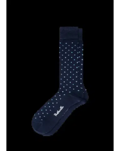 Pantherella Men's Wallace Neat Mini-Box Cotton Calf-Length Dress Socks | Thumbnail 2 Pantherella Men's Wallace Neat Mini-Box Cotton Calf-Length Dress Socks | Thumbnail 2