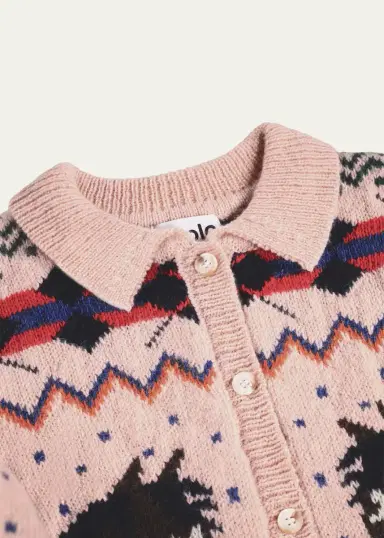 Molo Kid's Galaxy Fair Isle Cardigan Sweater, Size 2-6 | Thumbnail 3