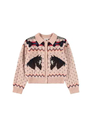 Molo Kid's Galaxy Fair Isle Cardigan Sweater, Size 2-6 | Thumbnail 1