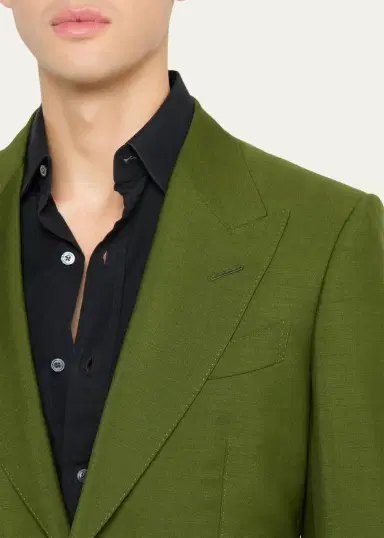 Tom Ford Men's Wool Peak Lapel Single-Breasted Sport Coat | Thumbnail 5