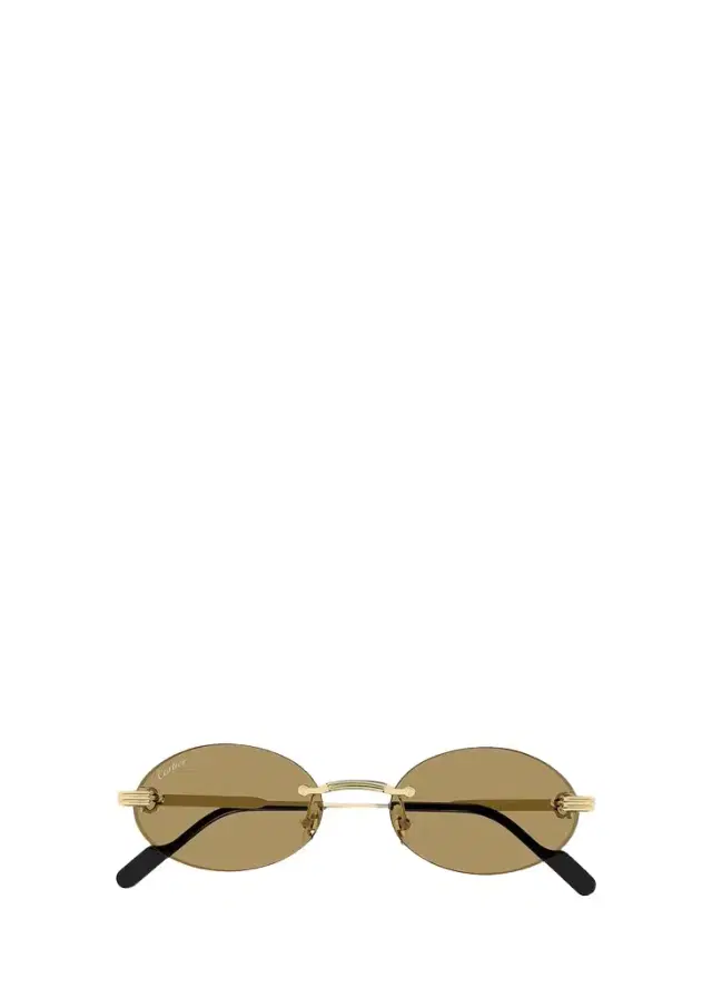 Première de 53MM 24K-Gold-Plated Rimless Oval Sunglasses