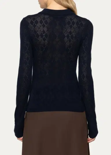 Sea Jane Argyle Polo Sweater | Thumbnail 3