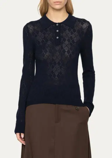 Sea Jane Argyle Polo Sweater | Thumbnail 4