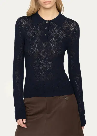Sea Jane Argyle Polo Sweater | Thumbnail 5