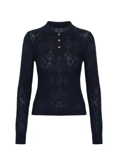 Sea Jane Argyle Polo Sweater | Thumbnail 1