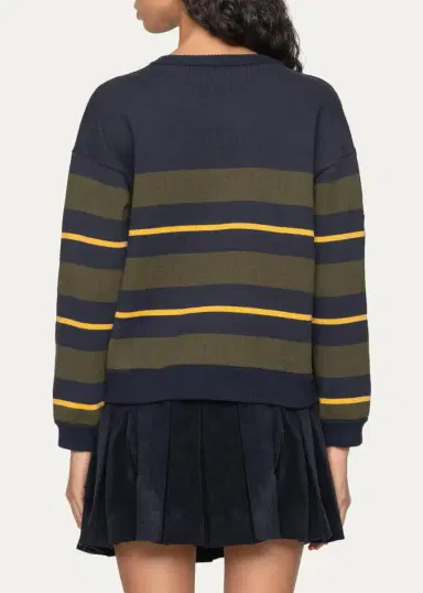 Sea Mina Striped Varsity Sweater | Thumbnail 3