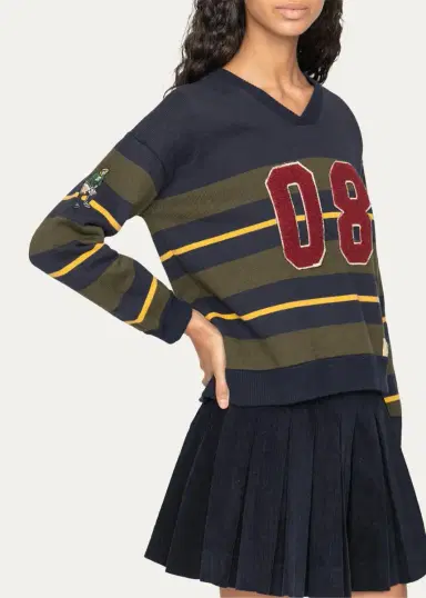 Sea Mina Striped Varsity Sweater | Thumbnail 5