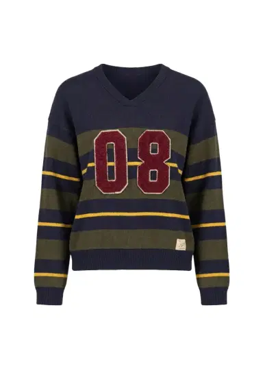 Sea Mina Striped Varsity Sweater | Thumbnail 1