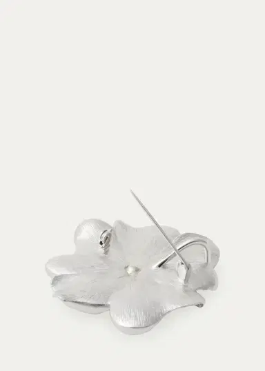 Jan Leslie Men's Sterling Silver Flower Lapel Pin | Thumbnail 2