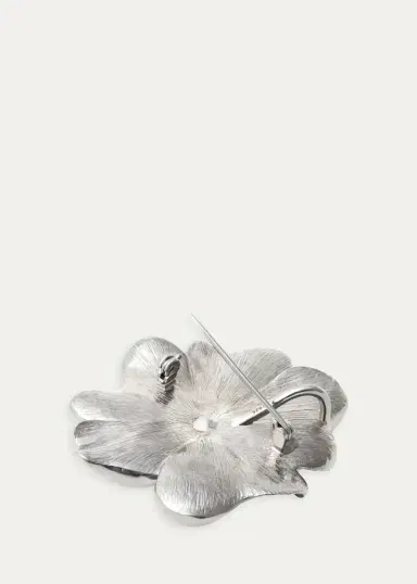 Jan Leslie Men's Sterling Silver Flower Lapel Pin | Thumbnail 4