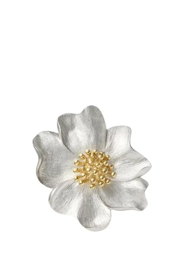 Jan Leslie Men's Sterling Silver Flower Lapel Pin