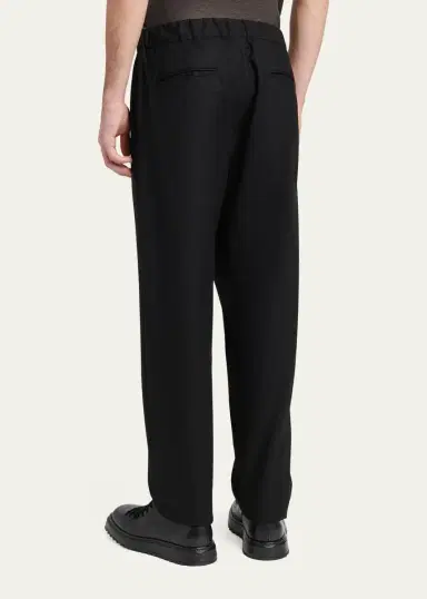 Giorgio Armani Men's Drawstring Stretch Cashmere Pants | Thumbnail 3 Giorgio Armani Men's Drawstring Stretch Cashmere Pants | Thumbnail 3