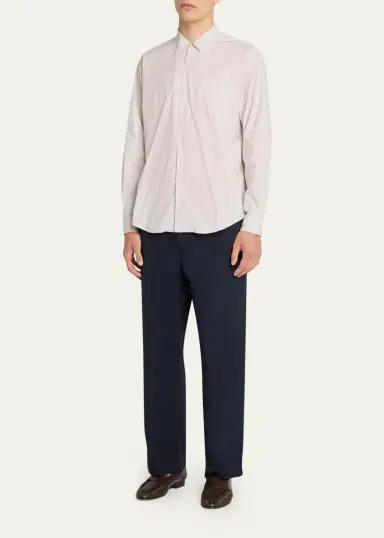 The Row Men's Vanja Cotton Stripe Dress Shirt | Thumbnail 2 The Row Men's Vanja Cotton Stripe Dress Shirt | Thumbnail 2