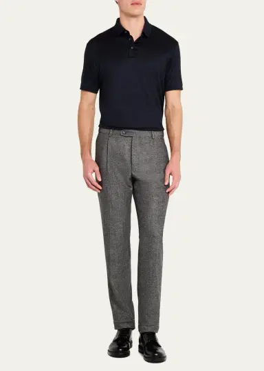 Brioni Men's Wool Flannel Trousers | Thumbnail 2