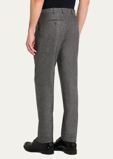 Brioni Men's Wool Flannel Trousers | Thumbnail 3