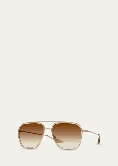 BARTON PERREIRA Men's Rizzo Acetate Aviator Sunglasses | Thumbnail 2