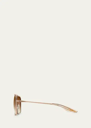 BARTON PERREIRA Men's Rizzo Acetate Aviator Sunglasses | Thumbnail 3