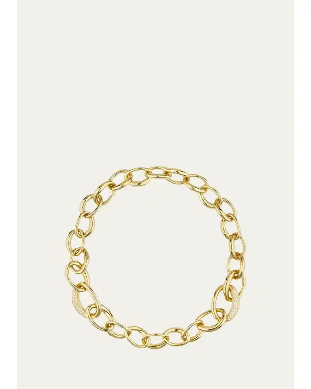 Paul Morelli 18K Yellow Gold Diamond Ultimate Link Necklace with Diamonds