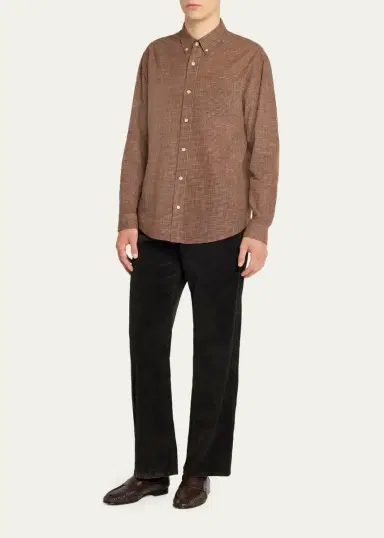 The Row Men's Pompeo Cotton Check Sport Shirt | Thumbnail 2