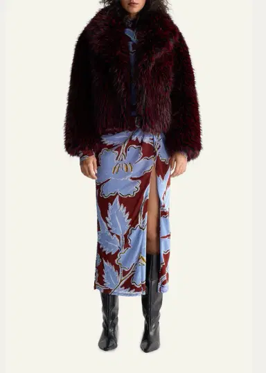 Diane von Furstenberg Kaz Reversible Faux Fur Coat | Thumbnail 2