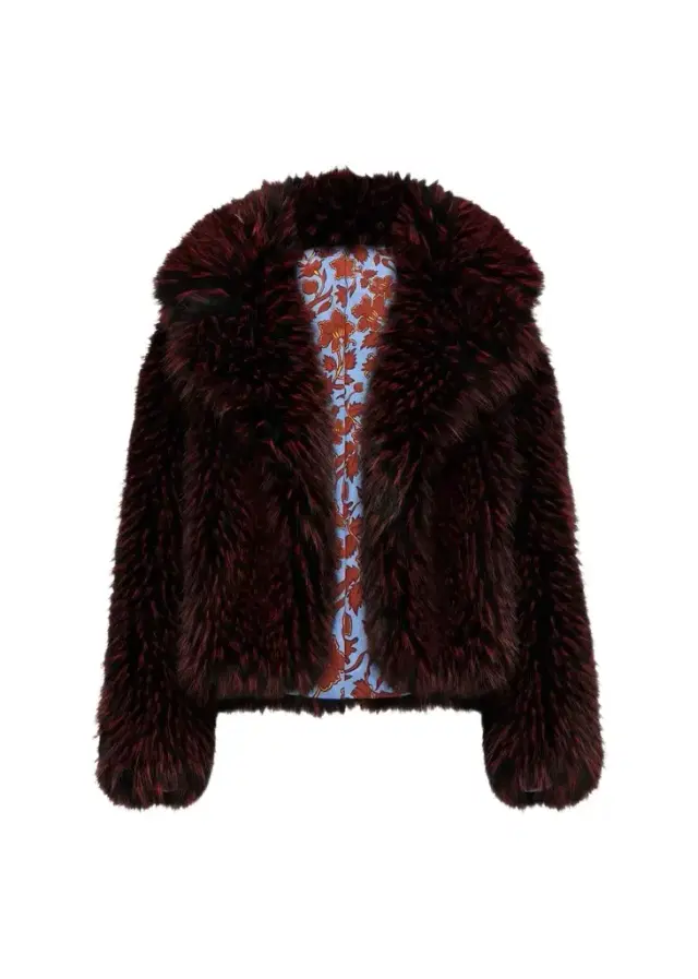 Diane von Furstenberg Kaz Reversible Faux Fur Coat