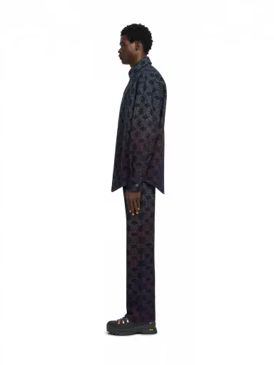 Off-White Arrow Monogram Degradé Jacquard Denim Overshirt | Thumbnail 3