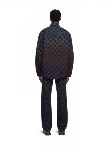 Off-White Arrow Monogram Degradé Jacquard Denim Overshirt | Thumbnail 4