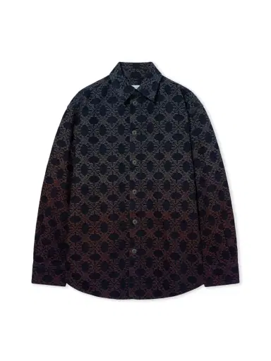 Off-White Arrow Monogram Degradé Jacquard Denim Overshirt | Thumbnail 1