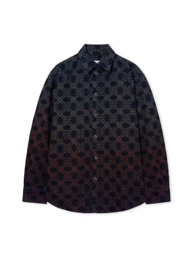 Off-White Arrow Monogram Degradé Jacquard Denim Overshirt