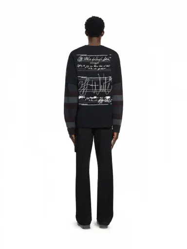 Off-White Stroke Striped Long Sleeve T-Shirt | Thumbnail 4 Off-White Stroke Striped Long Sleeve T-Shirt | Thumbnail 4