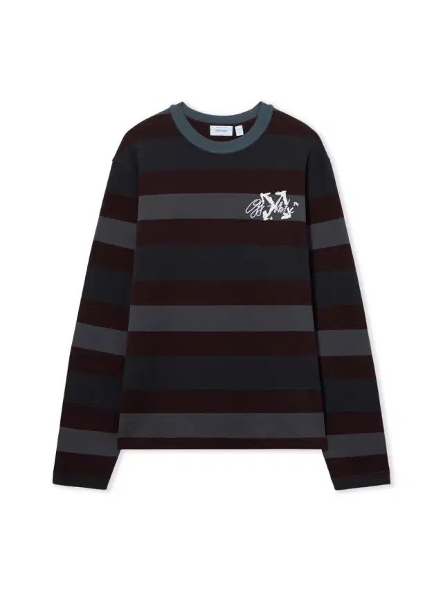 Off-White Stroke Striped Long Sleeve T-Shirt