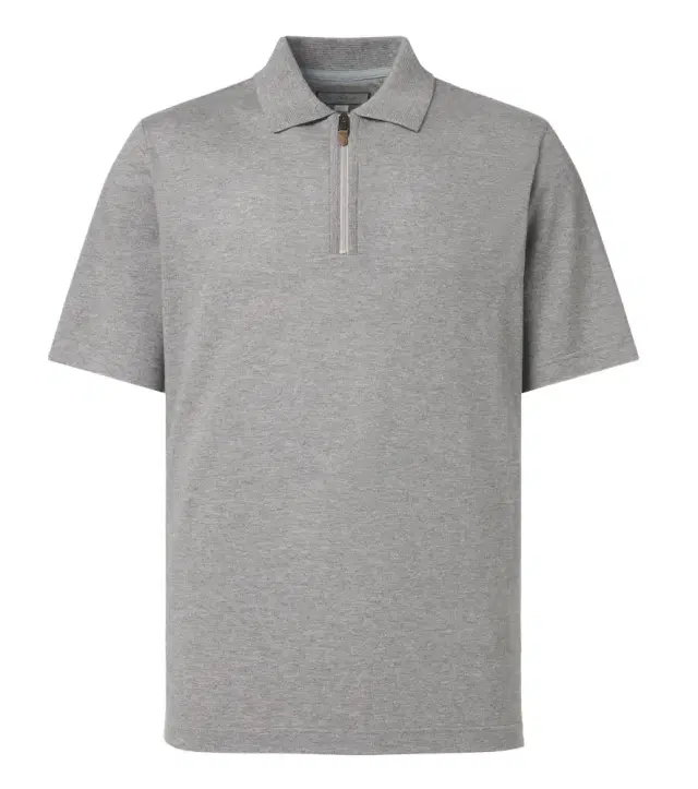 Canali Cotton and cashmere polo sweater
