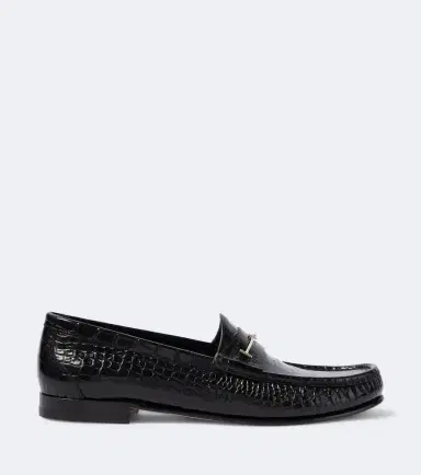 Tom Ford Double T croc-effect leather loafers | Thumbnail 2