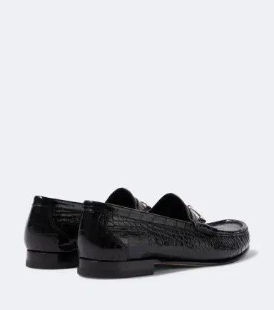 Tom Ford Double T croc-effect leather loafers | Thumbnail 7