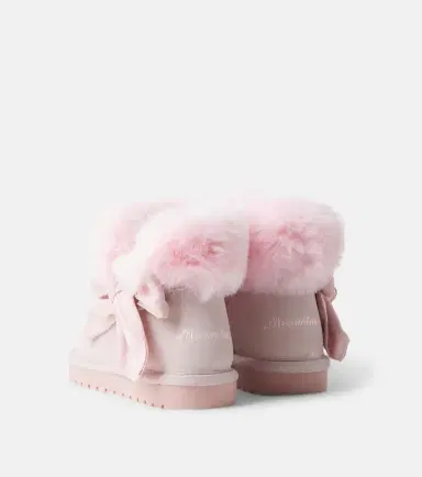 Monnalisa Bow-detail suede boots | Thumbnail 5