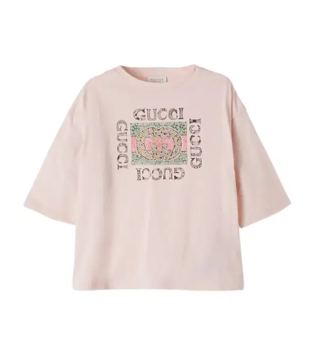 Gucci Kids Logo printed cotton jersey T-shirt