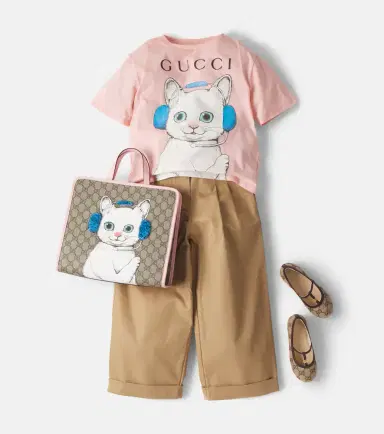 Gucci Kids Logo printed cotton jersey T-shirt | Thumbnail 4