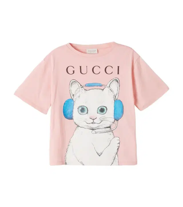 Gucci Kids Logo printed cotton jersey T-shirt