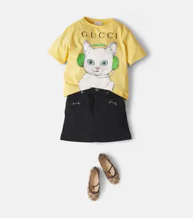 Gucci Kids Logo printed cotton jersey T-shirt | Thumbnail 4